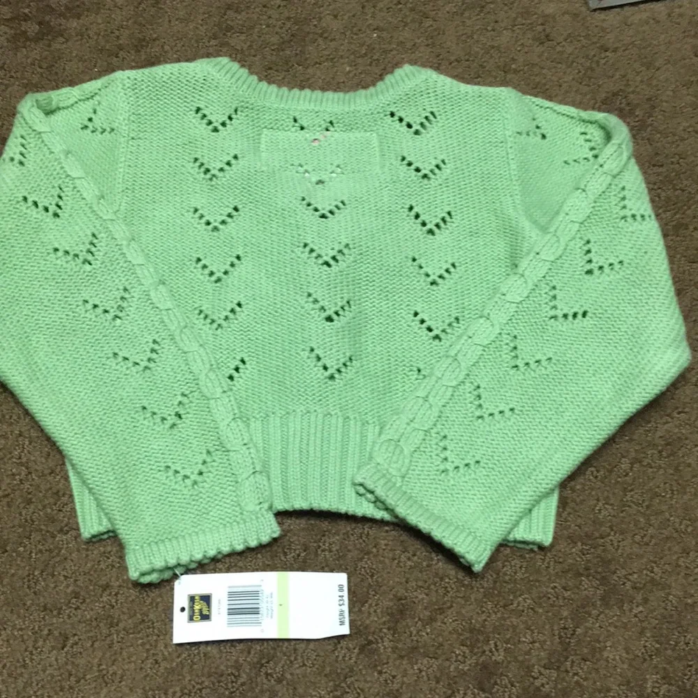 Osh Kosh sweater 4 size girls NWT never worn green St. Patrick’s  holiday fun
